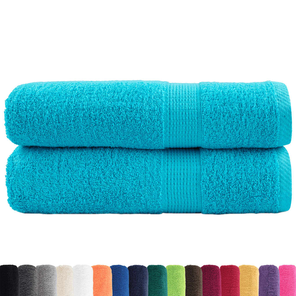 vidaXL Prosoape de mâini premium SOLUND 2 buc. turcoaz 50x100cm 600gsm vidaXL Prosoape de mâini premium SOLUND 2 buc. turcoaz 50x100cm 600gsm