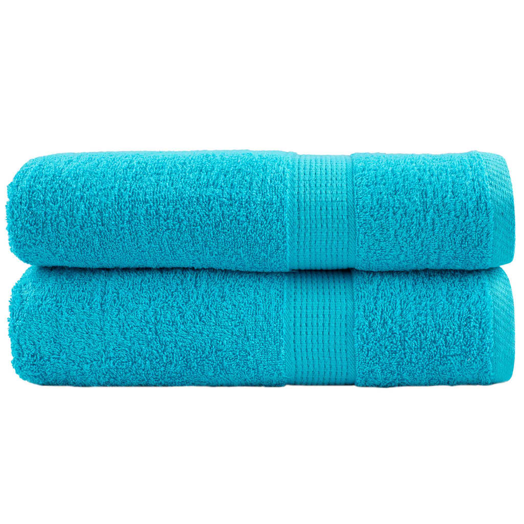 vidaXL Prosoape de duș premium SOLUND 2 buc. turcoaz 70x140 cm 600 gsm vidaXL Prosoape de duș premium SOLUND 2 buc. turcoaz 70x140 cm 600 gsm