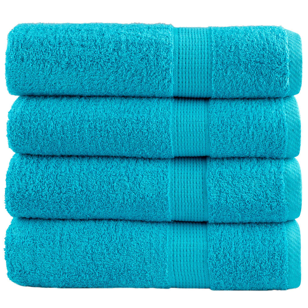 vidaXL Prosoape de duș premium SOLUND 4 buc. turcoaz 70x140 cm 600 gsm vidaXL Prosoape de duș premium SOLUND 4 buc. turcoaz 70x140 cm 600 gsm