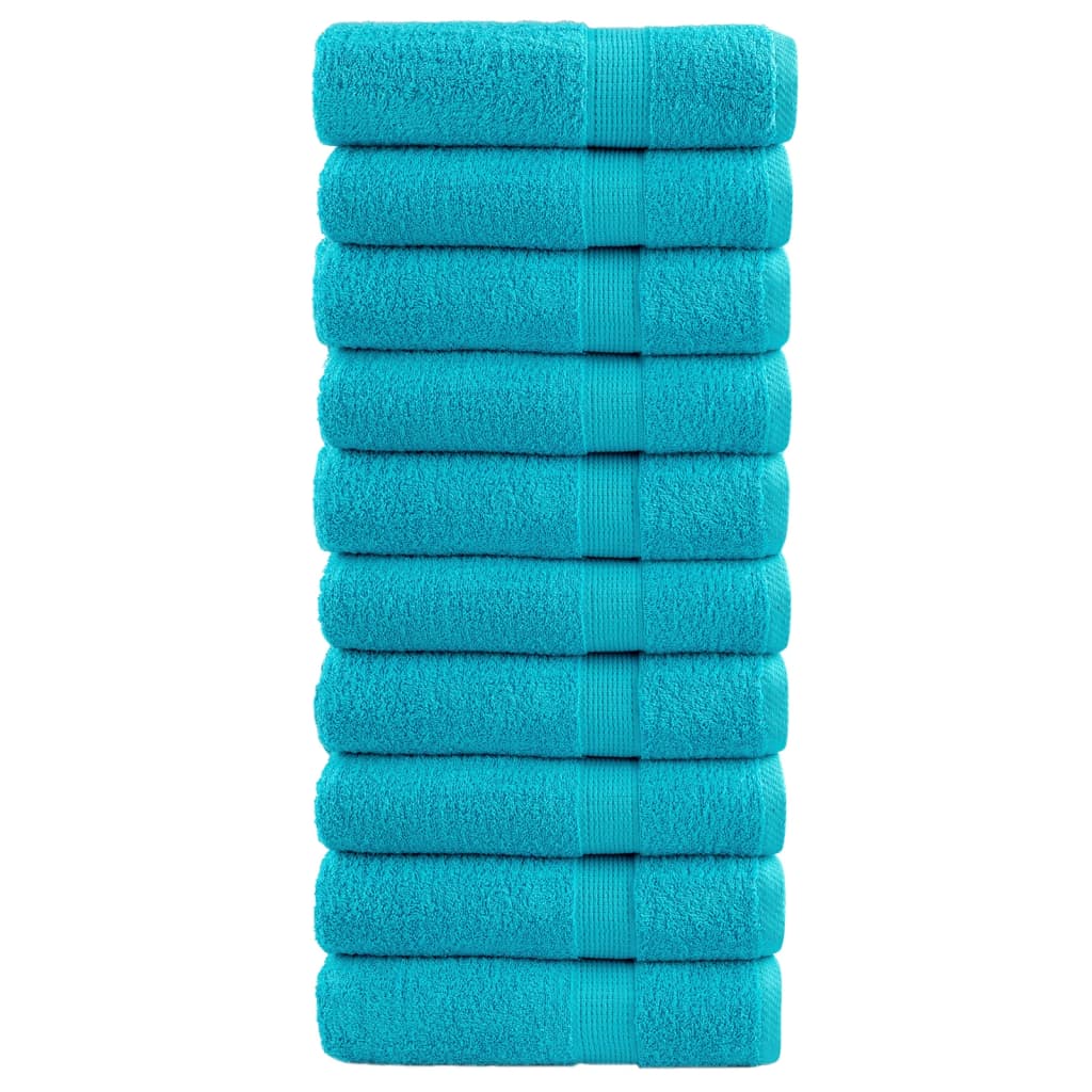 vidaXL Prosoape de duș premium SOLUND 10 buc. turcoaz 70x140cm 600 gsm vidaXL Prosoape de duș premium SOLUND 10 buc. turcoaz 70x140cm 600 gsm