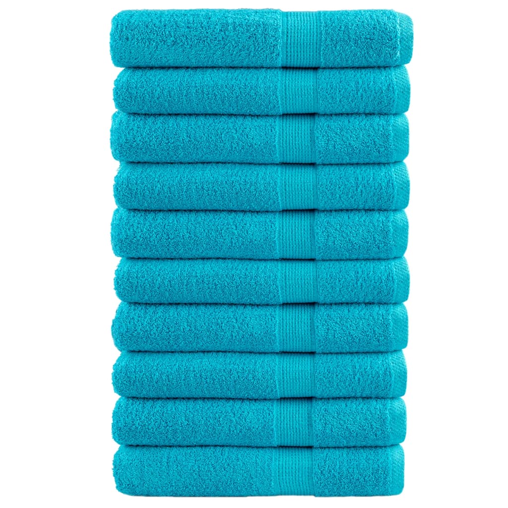 vidaXL Prosoape de saună premium SOLUND 10buc. turcoaz 80x200cm 600gsm vidaXL Prosoape de saună premium SOLUND 10buc. turcoaz 80x200cm 600gsm