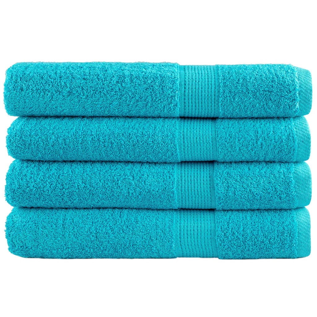 vidaXL Prosoape premium SOLUND 4 buc. turcoaz 100x200 cm 600 gsm vidaXL Prosoape premium SOLUND 4 buc. turcoaz 100x200 cm 600 gsm
