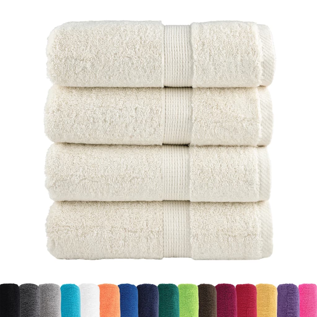 vidaXL Prosoape oaspeți premium SOLUND 4 buc. crem 30x50 cm 600 gsm vidaXL Prosoape oaspeți premium SOLUND 4 buc. crem 30x50 cm 600 gsm