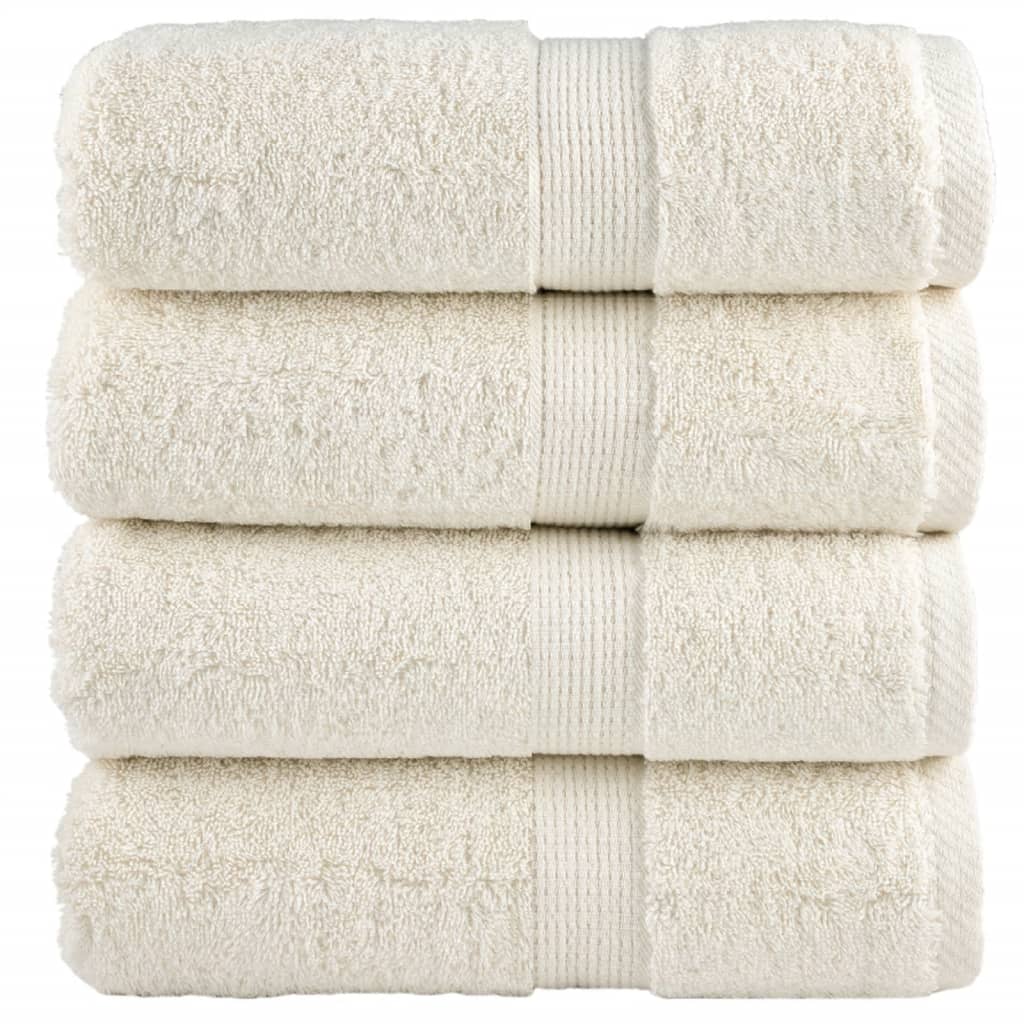 vidaXL Prosoape oaspeți premium SOLUND 4 buc. crem 30x50 cm 600 gsm vidaXL Prosoape oaspeți premium SOLUND 4 buc. crem 30x50 cm 600 gsm