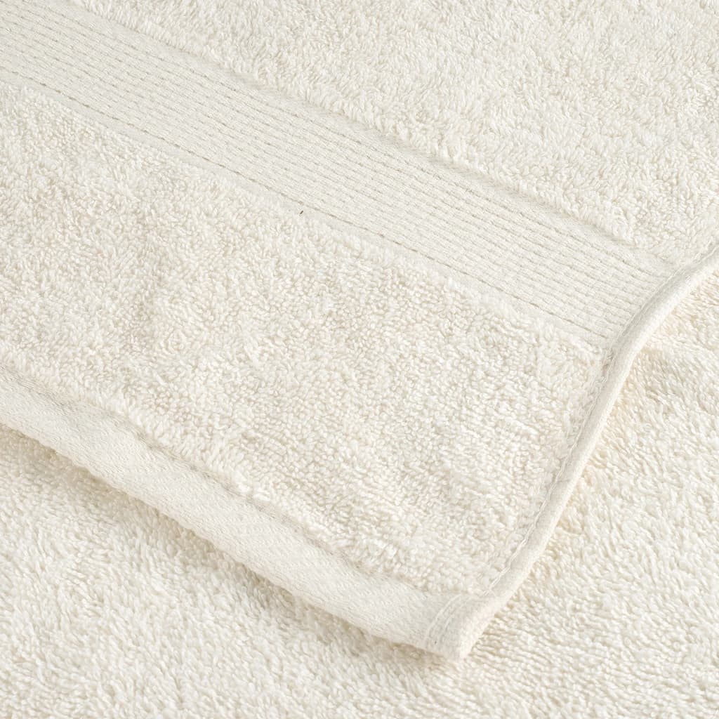 vidaXL Prosoape de duș premium SOLUND 10 buc. crem 70x140 cm 600 gsm vidaXL Prosoape de duș premium SOLUND 10 buc. crem 70x140 cm 600 gsm