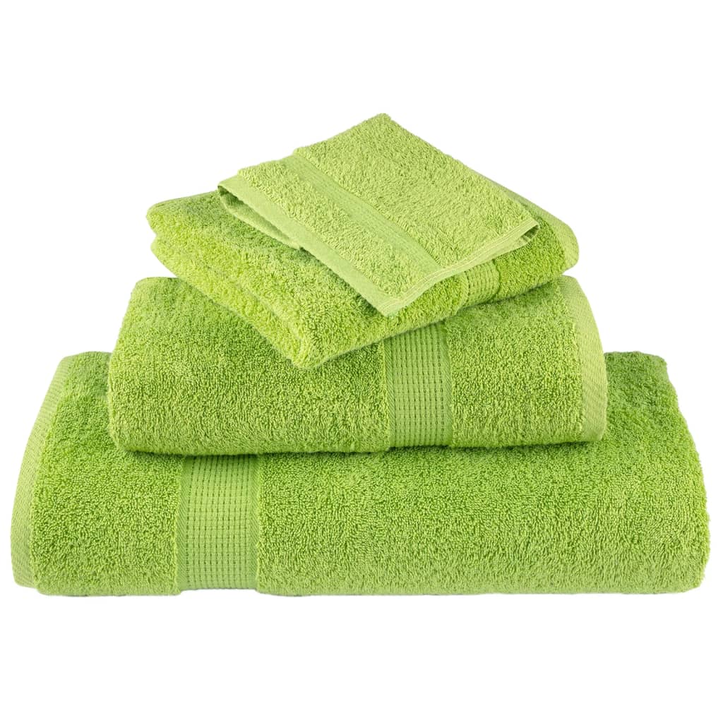vidaXL Prosoape de baie premium SOLUND, 2 buc., verde măr, 30x30 cm, 600 g/m² vidaXL Prosoape de baie premium SOLUND, 2 buc., verde măr, 30x30 cm, 600 g/m²