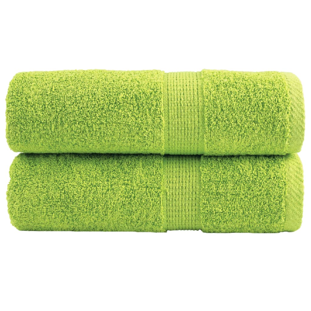 vidaXL Prosoape de baie premium SOLUND, 2 buc., verde măr, 30x30 cm, 600 g/m² vidaXL Prosoape de baie premium SOLUND, 2 buc., verde măr, 30x30 cm, 600 g/m²