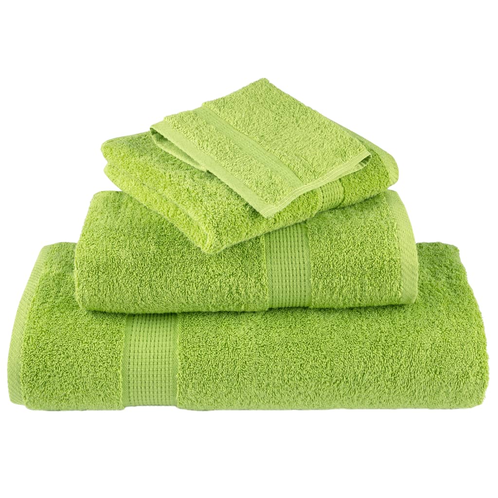 vidaXL Prosoape de baie premium SOLUND, 4 buc., verde măr, 30x30 cm, 600 g/m² vidaXL Prosoape de baie premium SOLUND, 4 buc., verde măr, 30x30 cm, 600 g/m²