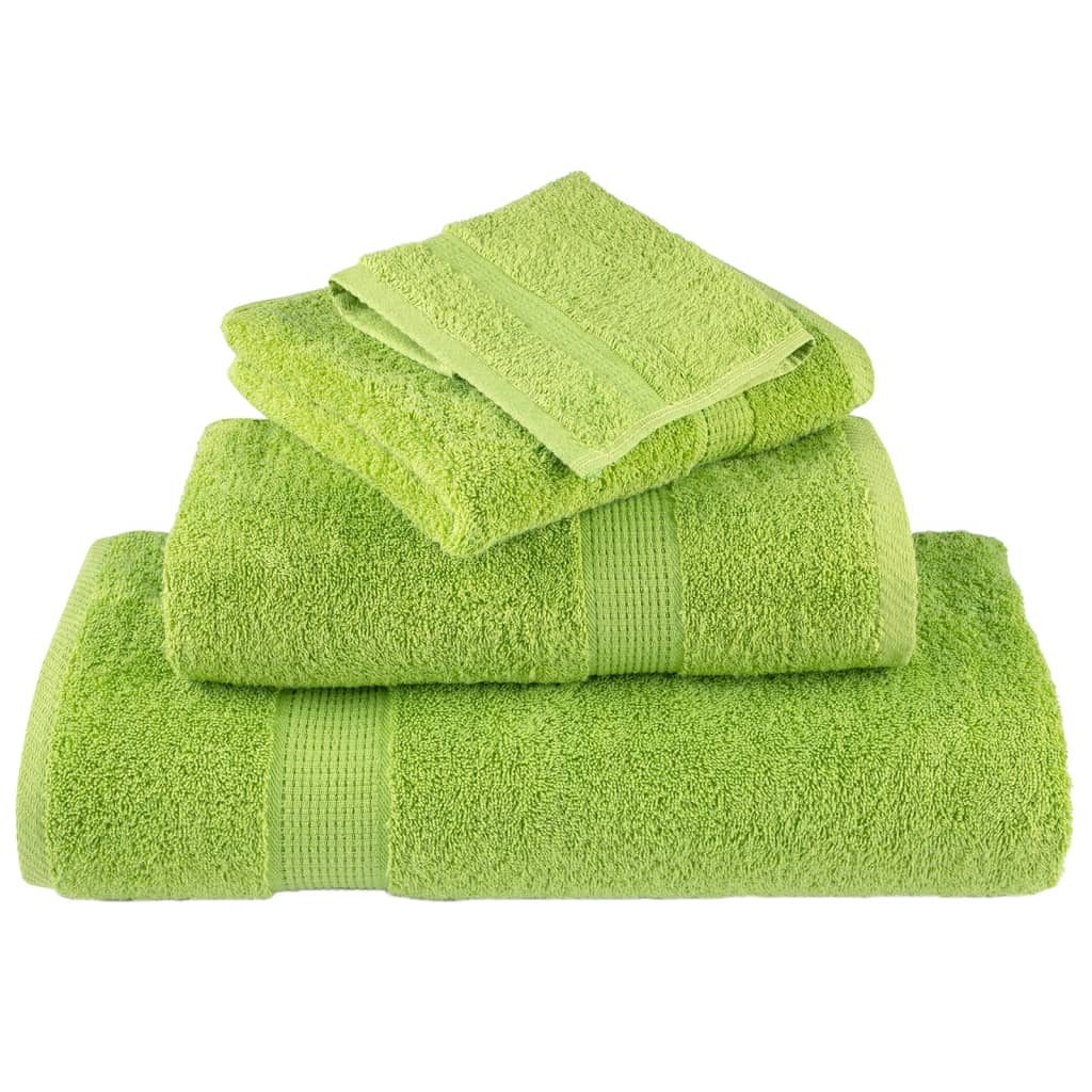vidaXL Prosoape de baie premium SOLUND, 10 buc., verde măr, 30x30 cm, 600 g/m² vidaXL Prosoape de baie premium SOLUND, 10 buc., verde măr, 30x30 cm, 600 g/m²