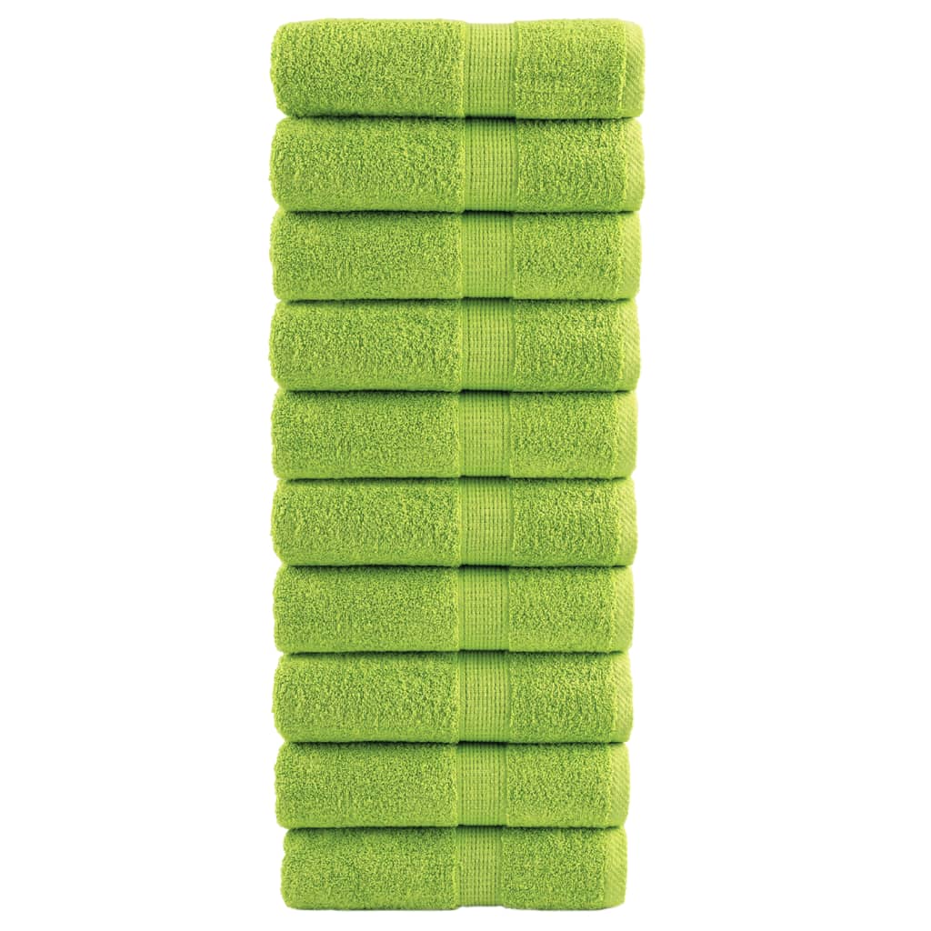 vidaXL Prosoape de baie premium SOLUND, 10 buc., verde măr, 30x30 cm, 600 g/m² vidaXL Prosoape de baie premium SOLUND, 10 buc., verde măr, 30x30 cm, 600 g/m²