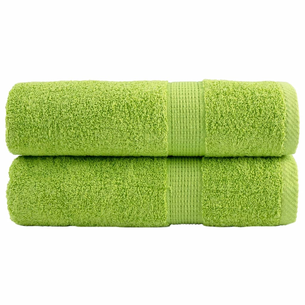 vidaXL Prosoape de duș premium SOLUND 2 buc. verde 70x140 cm 600 gsm vidaXL Prosoape de duș premium SOLUND 2 buc. verde 70x140 cm 600 gsm