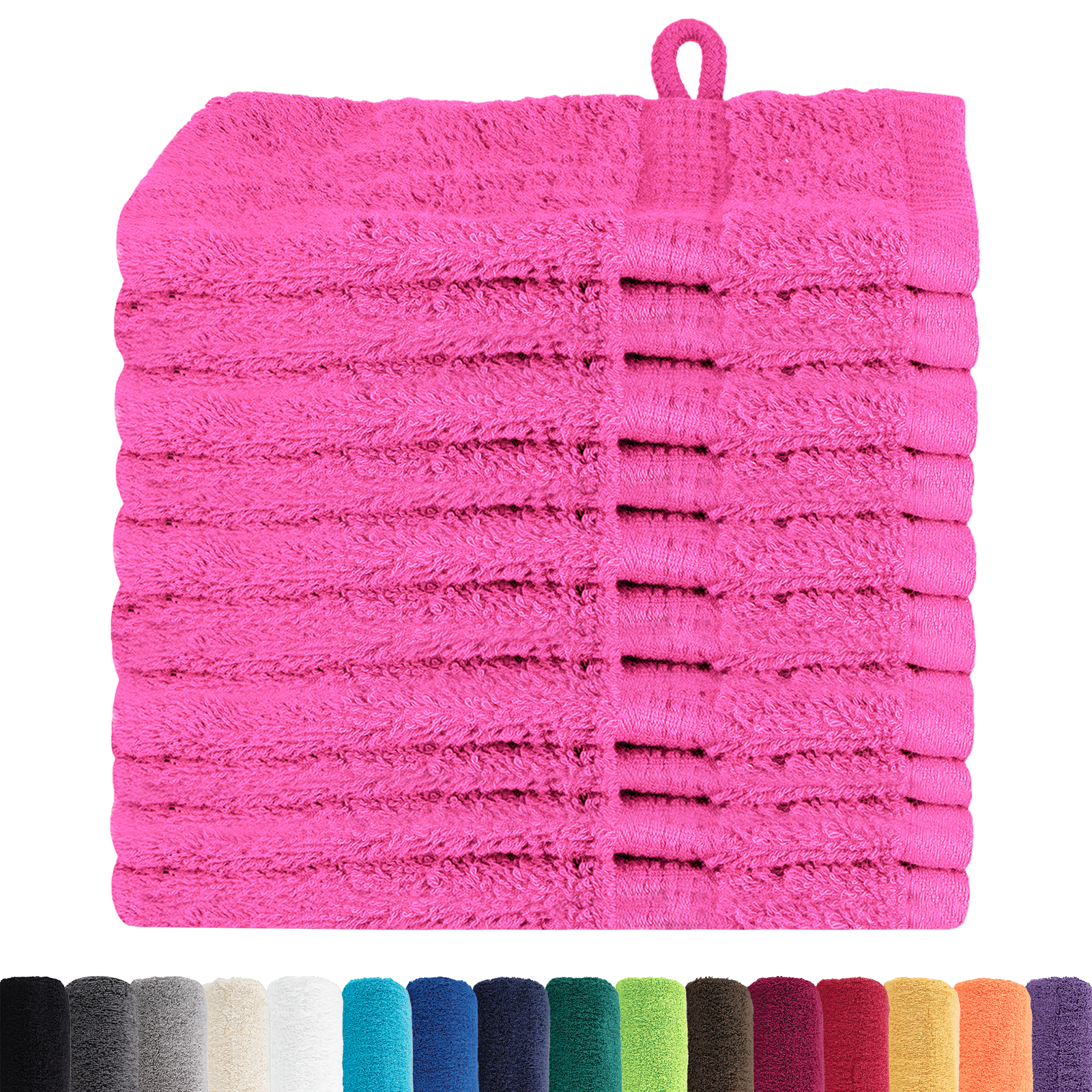 vidaXL Prosoape de baie 10 pcs Roz 15 x 21 cm Bumbac vidaXL Prosoape de baie 10 pcs Roz 15 x 21 cm Bumbac