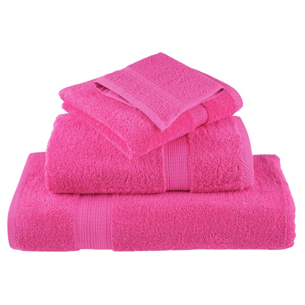 vidaXL Prosoape de baie premium SOLUND, 4 buc. roz, 30x30 cm, 600 g/m² vidaXL Prosoape de baie premium SOLUND, 4 buc. roz, 30x30 cm, 600 g/m²