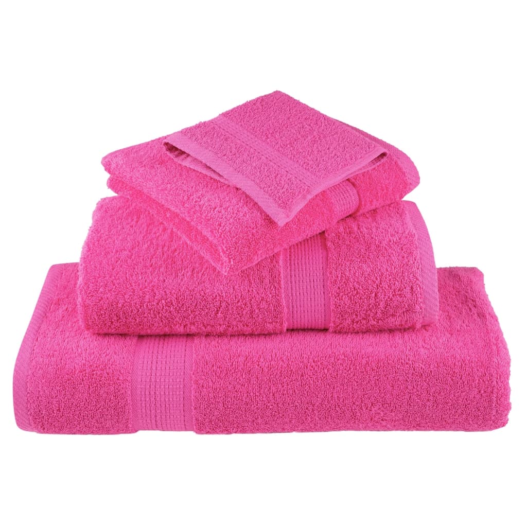 vidaXL Prosoape de baie premium SOLUND, 10 buc. roz, 30x30 cm, 600 g/m² vidaXL Prosoape de baie premium SOLUND, 10 buc. roz, 30x30 cm, 600 g/m²