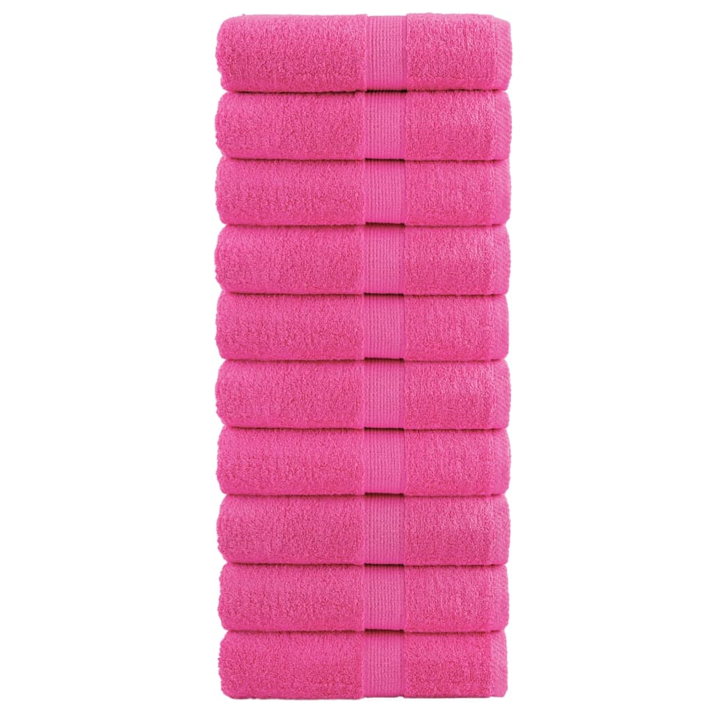 vidaXL Prosoape de baie premium SOLUND, 10 buc. roz, 30x30 cm, 600 g/m² vidaXL Prosoape de baie premium SOLUND, 10 buc. roz, 30x30 cm, 600 g/m²