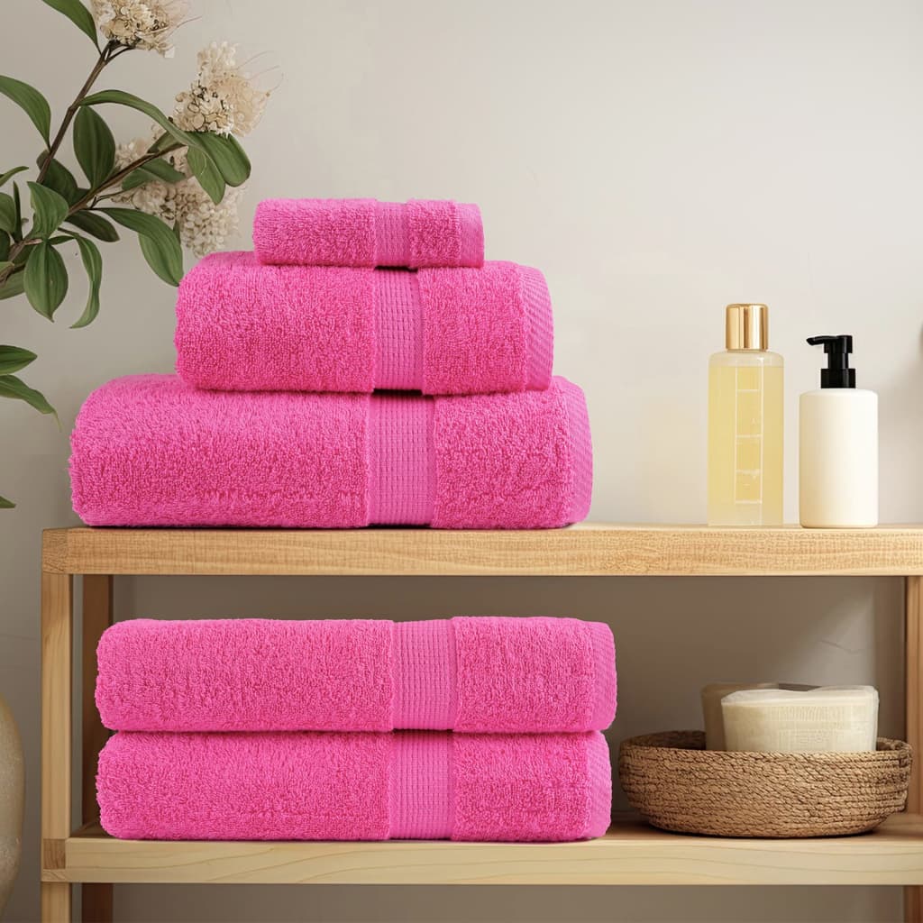 vidaXL Prosoape de mâini premium SOLUND 2 buc. roz 50x100 cm 600 gsm vidaXL Prosoape de mâini premium SOLUND 2 buc. roz 50x100 cm 600 gsm