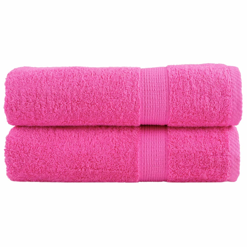 vidaXL Prosoape de mâini premium SOLUND 2 buc. roz 50x100 cm 600 gsm vidaXL Prosoape de mâini premium SOLUND 2 buc. roz 50x100 cm 600 gsm