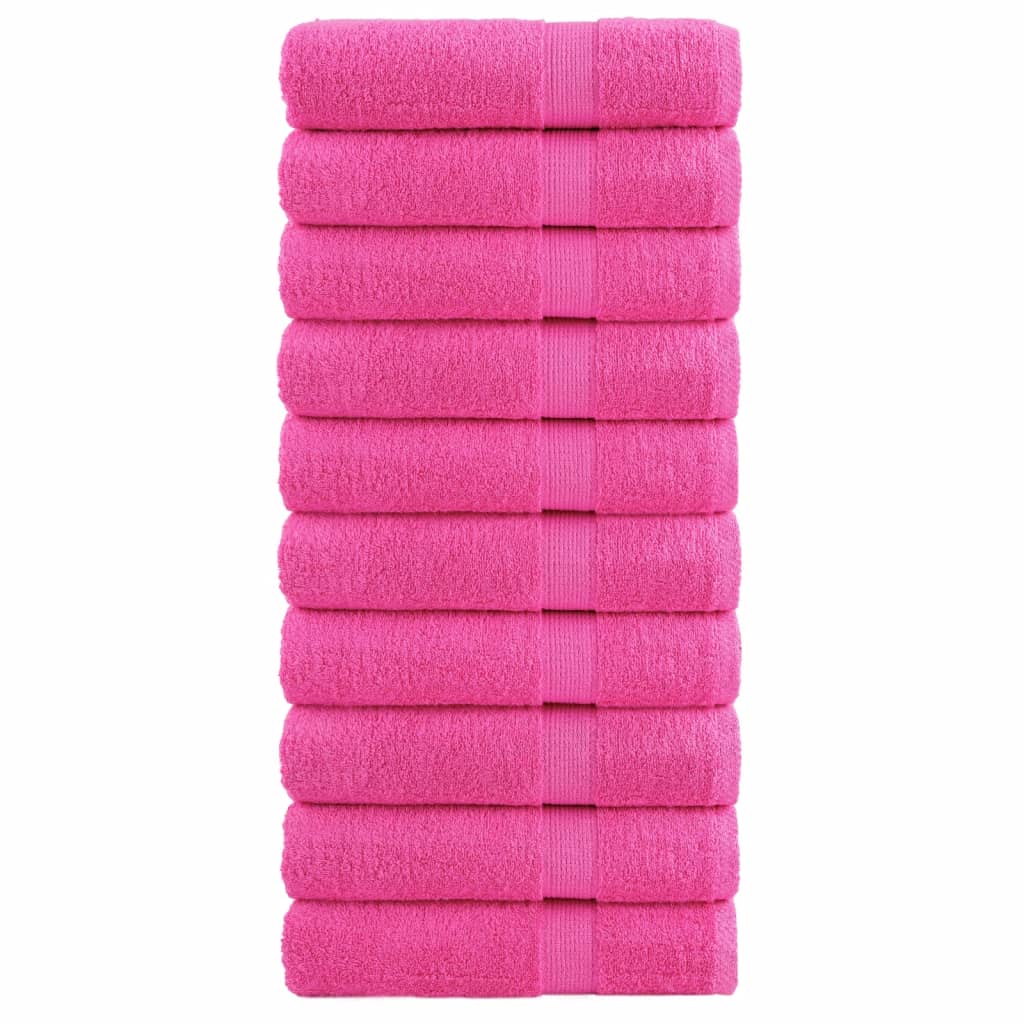 vidaXL Prosoape de duș premium SOLUND 10 buc. roz 70x140 cm 600 gsm vidaXL Prosoape de duș premium SOLUND 10 buc. roz 70x140 cm 600 gsm