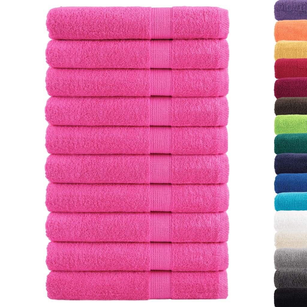 vidaXL Prosoape de saună premium SOLUND 10 buc. roz 80x200 cm 600gsm vidaXL Prosoape de saună premium SOLUND 10 buc. roz 80x200 cm 600gsm