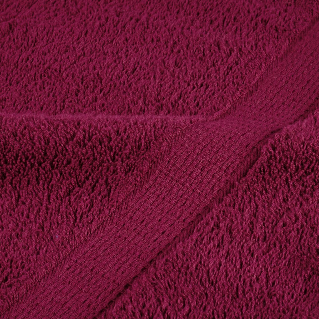 vidaXL Set de prosoape premium SOLUND, 8 piese, bordo, 600 g/m² vidaXL Set de prosoape premium SOLUND, 8 piese, bordo, 600 g/m²