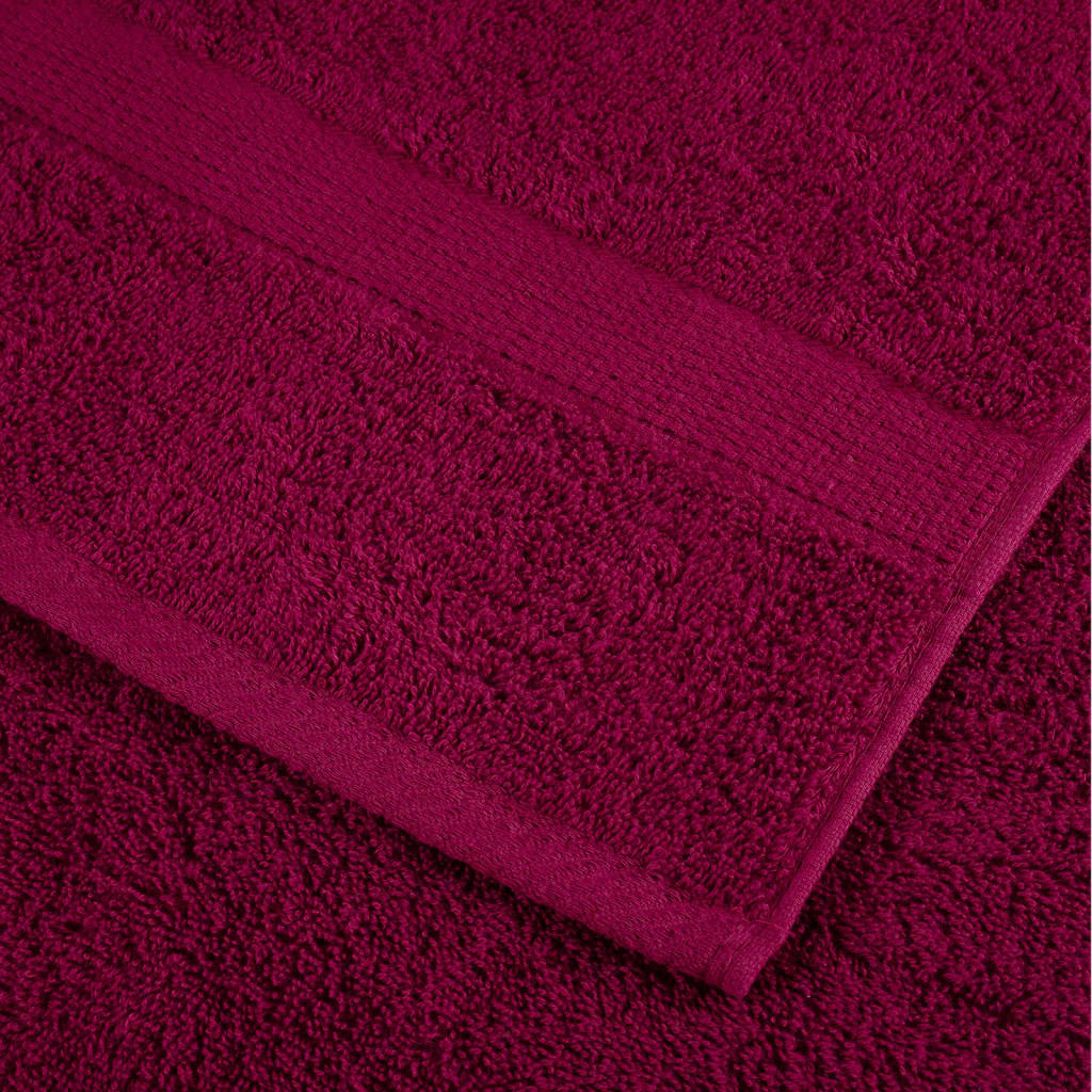 vidaXL Set de prosoape premium SOLUND, 6 piese, bordo, 600 g/m² vidaXL Set de prosoape premium SOLUND, 6 piese, bordo, 600 g/m²