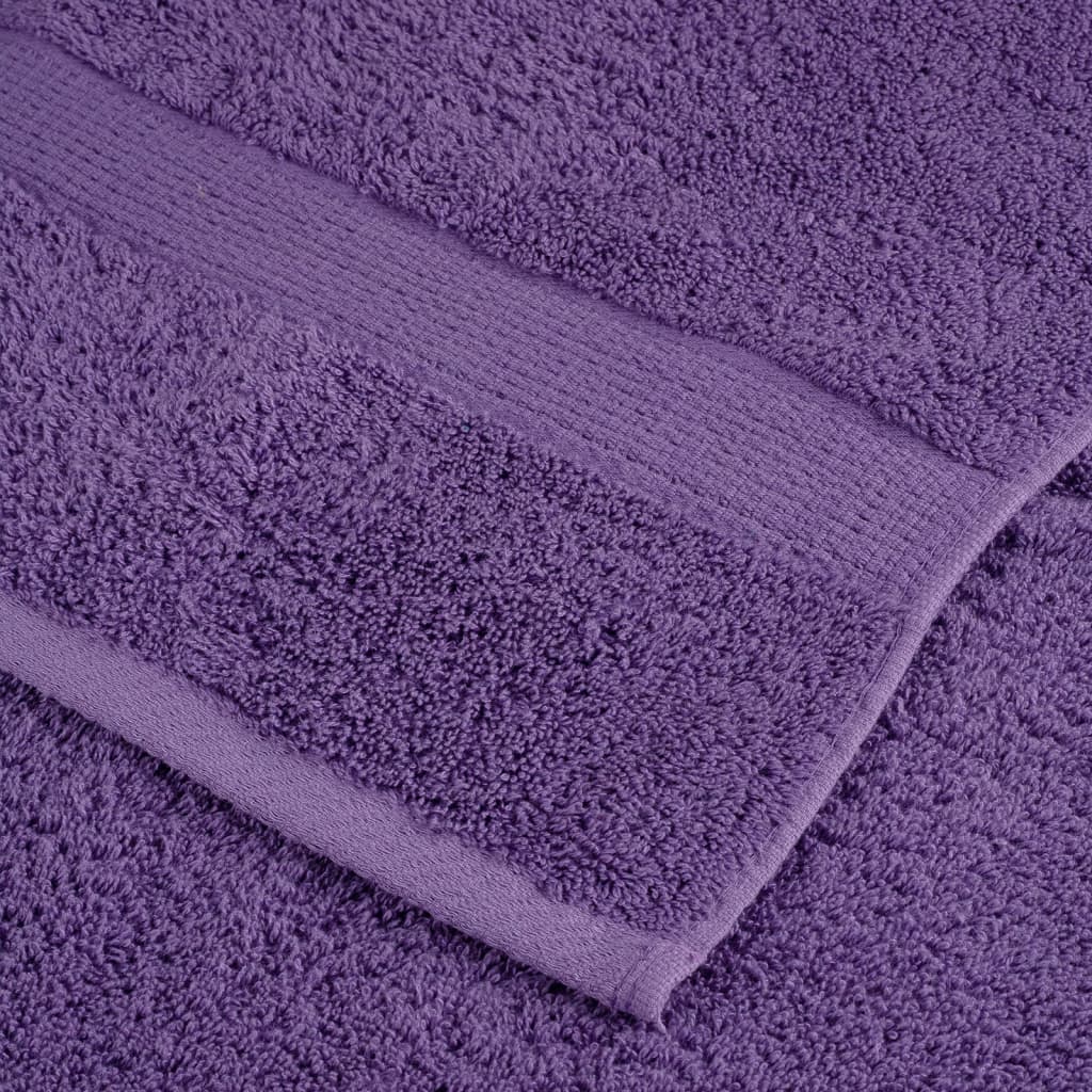 vidaXL Set de prosoape premium SOLUND, 6 piese, violet, 600 g/m² vidaXL Set de prosoape premium SOLUND, 6 piese, violet, 600 g/m²