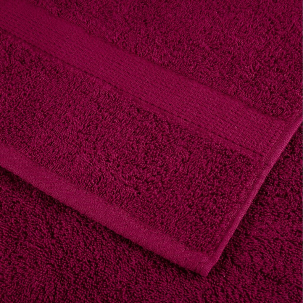 vidaXL Set de prosoape premium SOLUND, 12 piese, bordo, 600 g/m² vidaXL Set de prosoape premium SOLUND, 12 piese, bordo, 600 g/m²