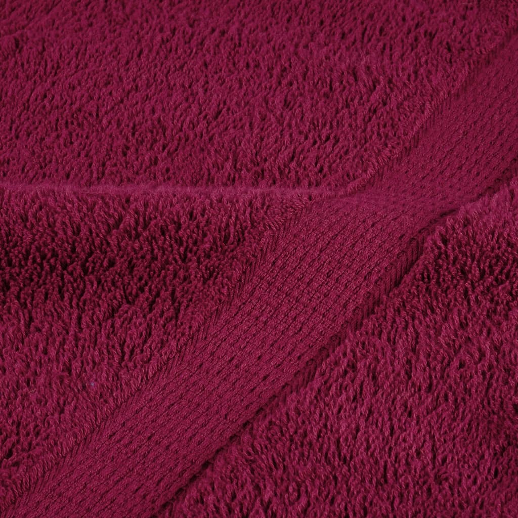 vidaXL Set de prosoape premium SOLUND, 12 piese, bordo, 600 g/m² vidaXL Set de prosoape premium SOLUND, 12 piese, bordo, 600 g/m²