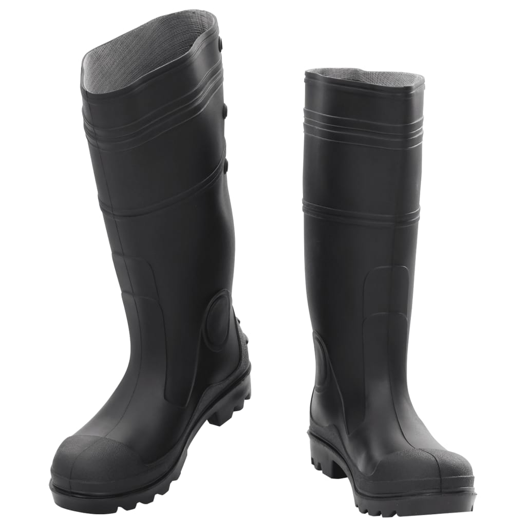 vidaXL Cizme de ploaie, negru, PVC, mărime 38 vidaXL Cizme de ploaie, negru, PVC, mărime 38