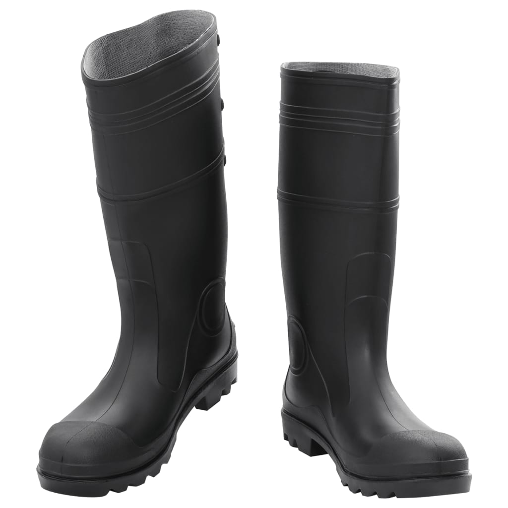 vidaXL Cizme de ploaie, negru, PVC, mărime 44 vidaXL Cizme de ploaie, negru, PVC, mărime 44