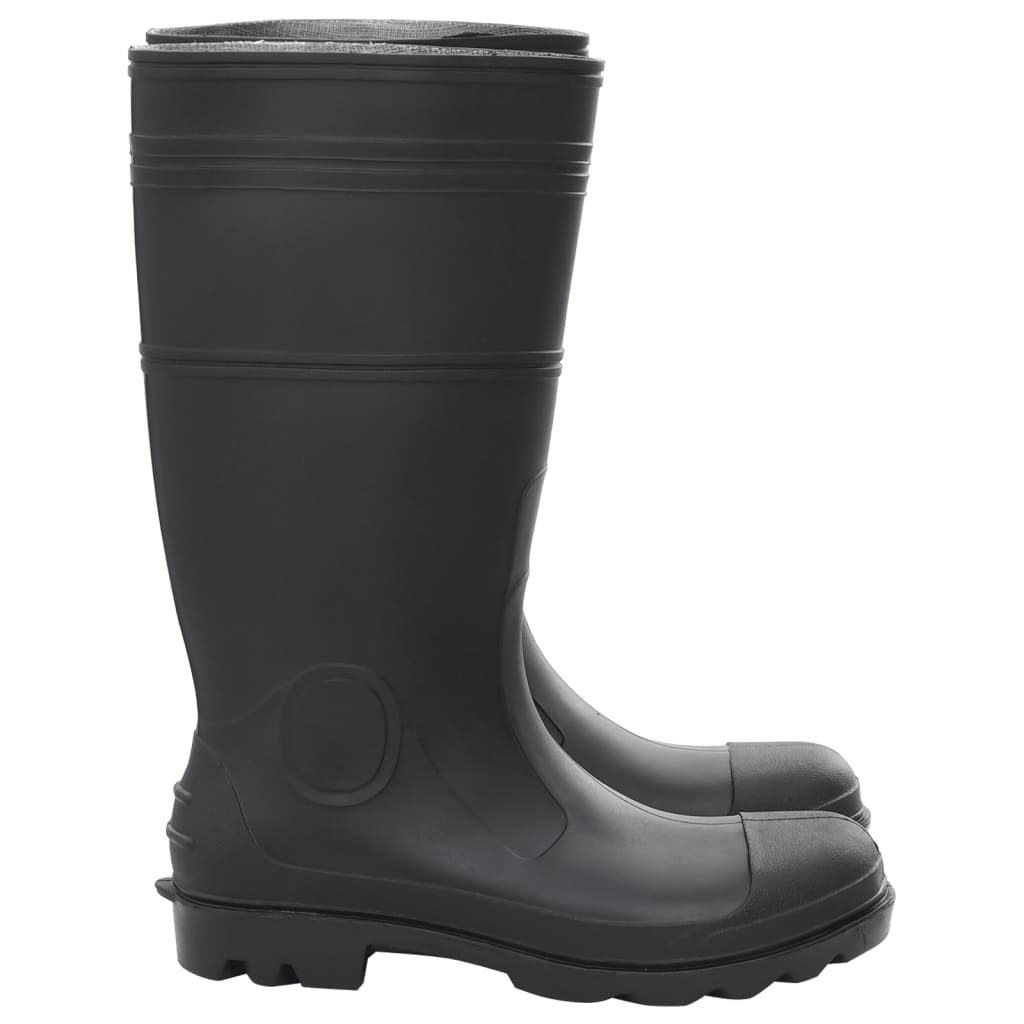 vidaXL Cizme de ploaie, negru, PVC, mărime 44 vidaXL Cizme de ploaie, negru, PVC, mărime 44