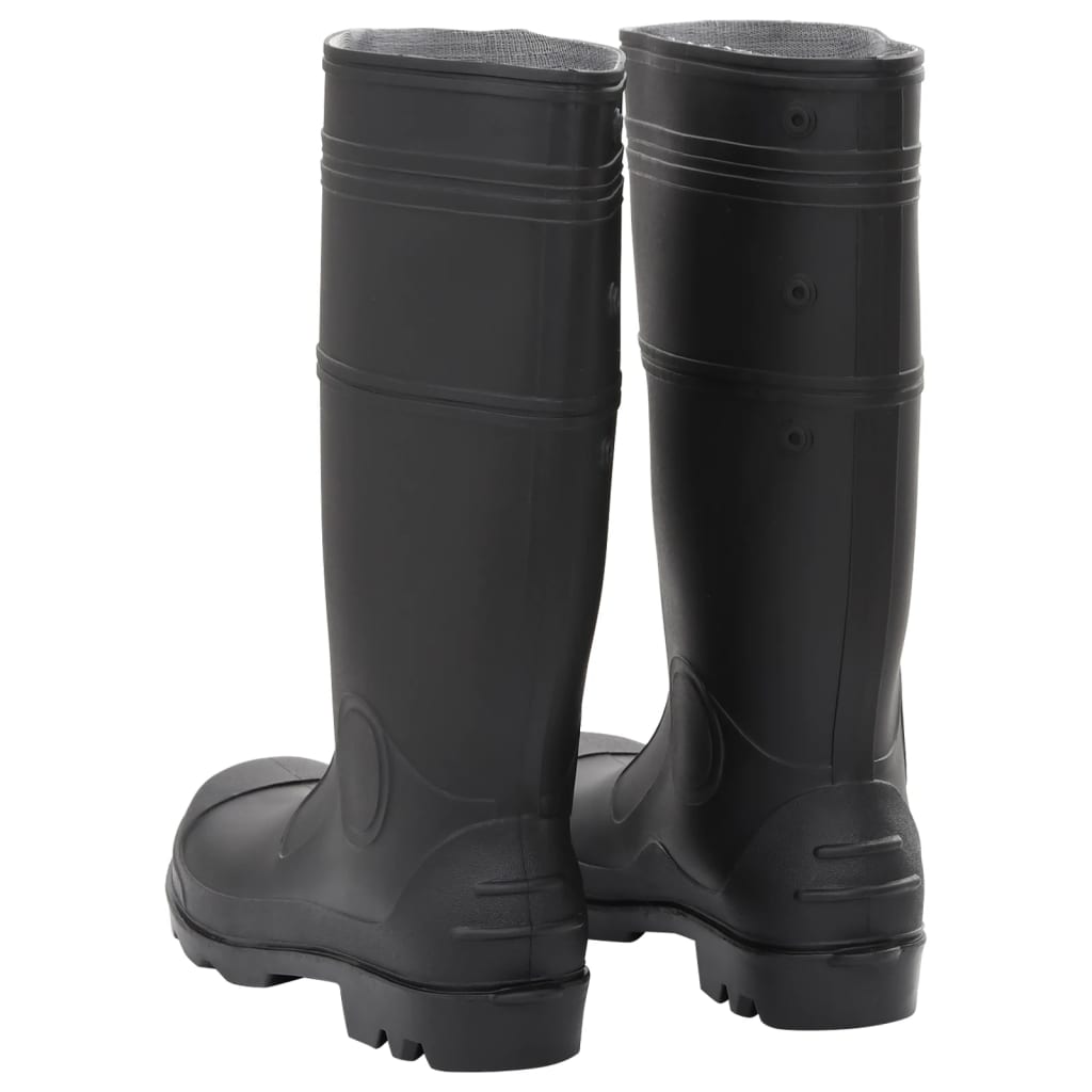 vidaXL Cizme de ploaie, negru, PVC, mărime 44 vidaXL Cizme de ploaie, negru, PVC, mărime 44