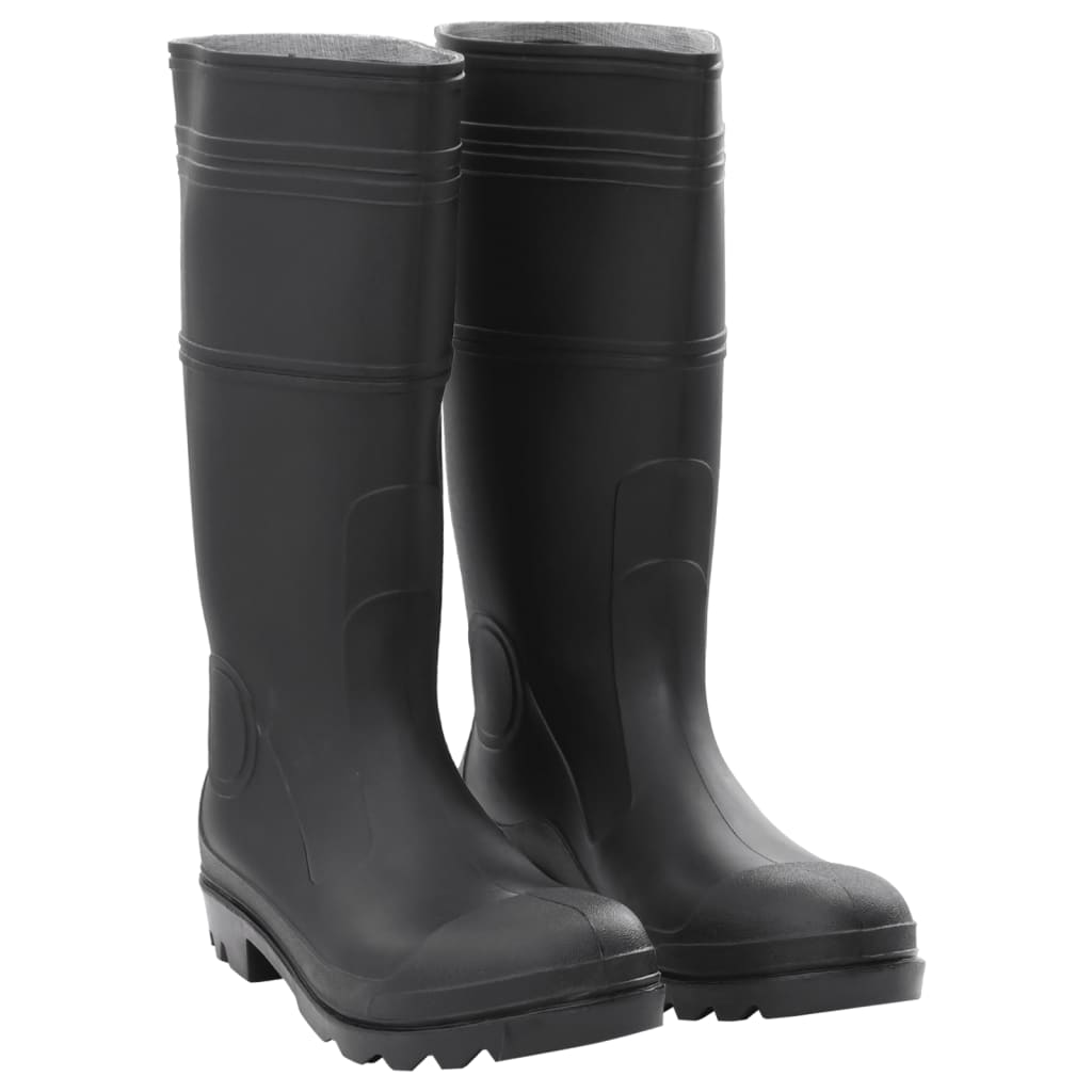vidaXL Cizme de ploaie, negru, PVC, mărime 44 vidaXL Cizme de ploaie, negru, PVC, mărime 44