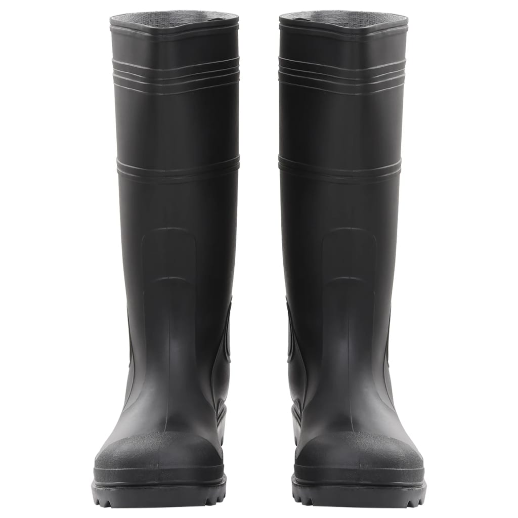 vidaXL Cizme de ploaie, negru, PVC, mărime 45 vidaXL Cizme de ploaie, negru, PVC, mărime 45