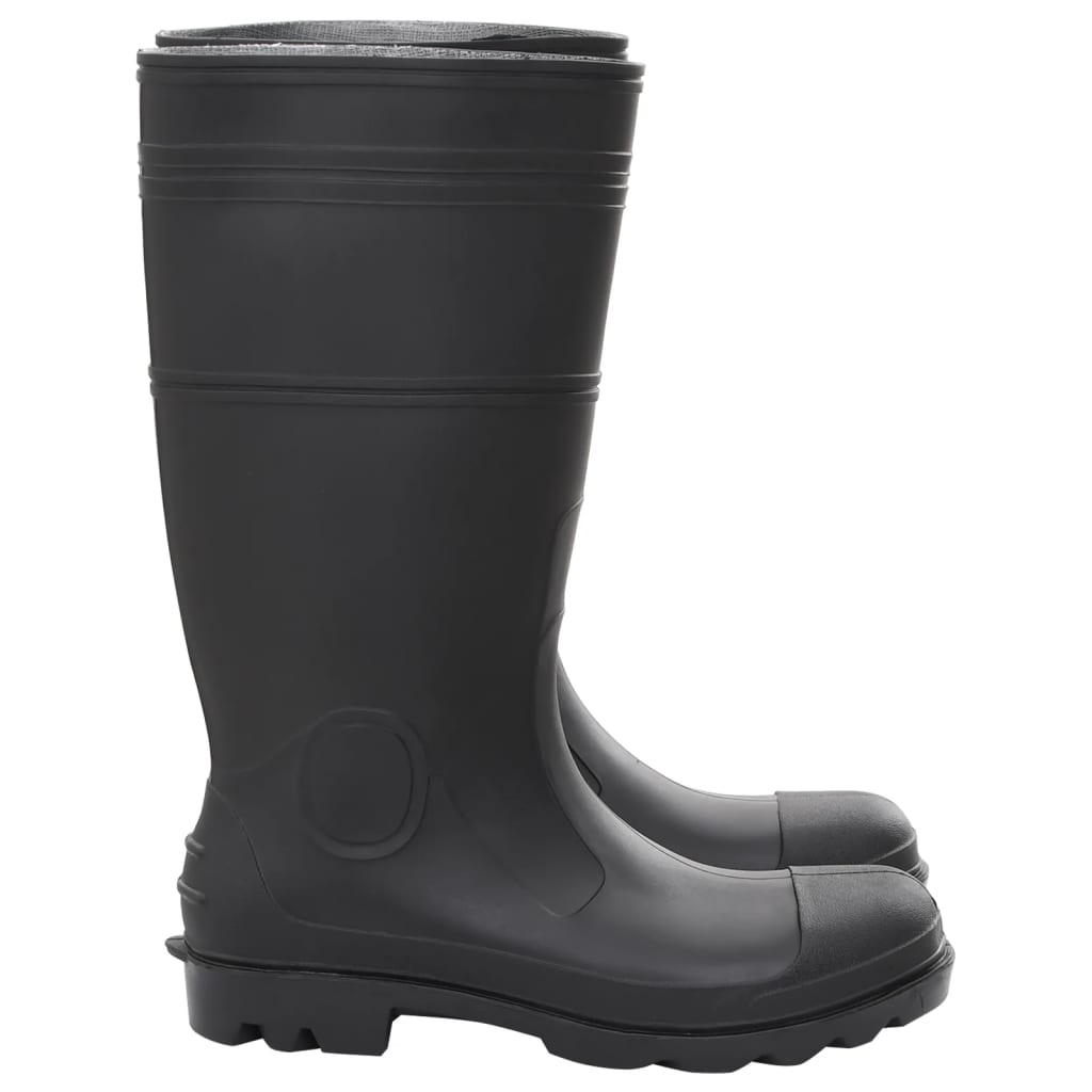 vidaXL Cizme de ploaie, negru, PVC, mărime 45 vidaXL Cizme de ploaie, negru, PVC, mărime 45