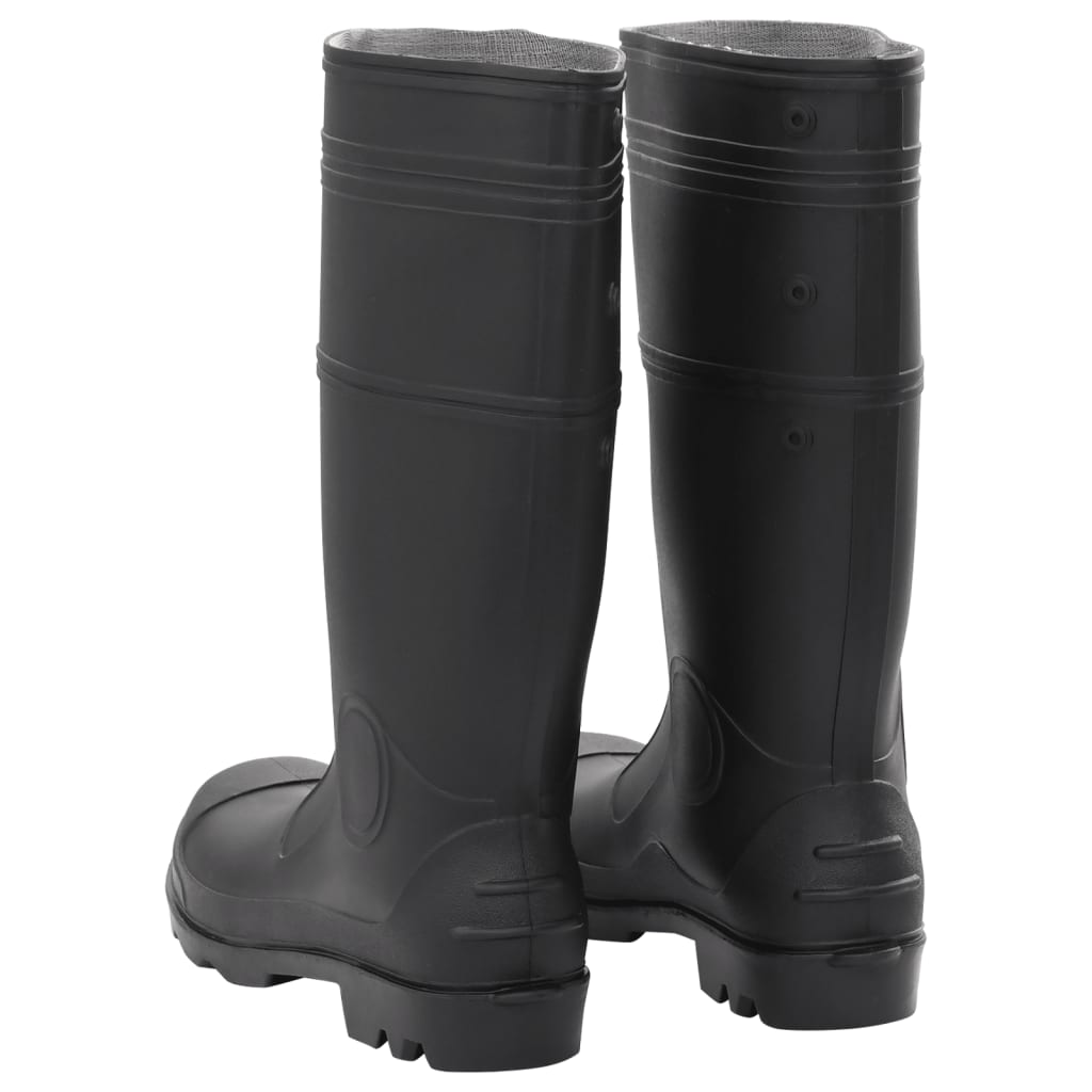 vidaXL Cizme de ploaie, negru, PVC, mărime 45 vidaXL Cizme de ploaie, negru, PVC, mărime 45