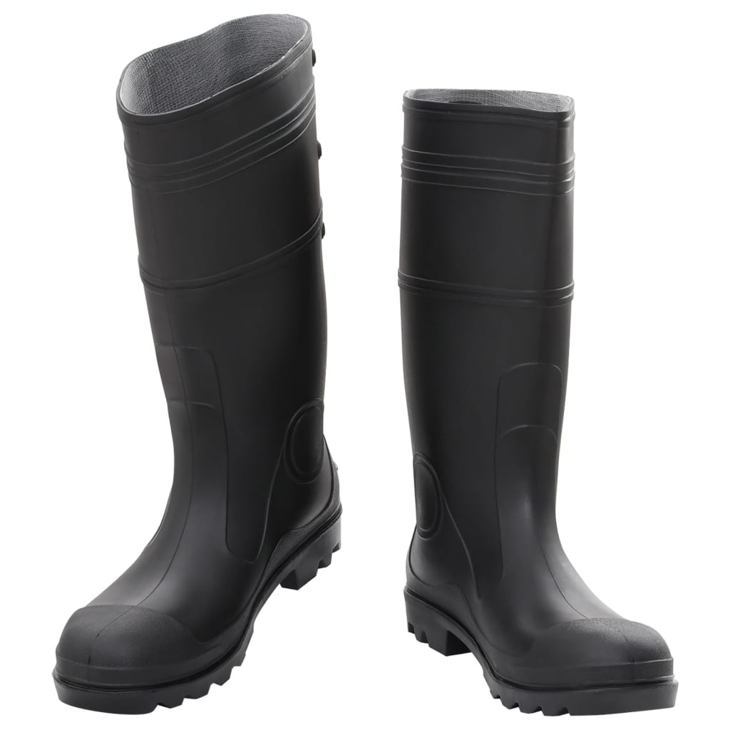 vidaXL Cizme de ploaie, negru, PVC, mărime 46 vidaXL Cizme de ploaie, negru, PVC, mărime 46