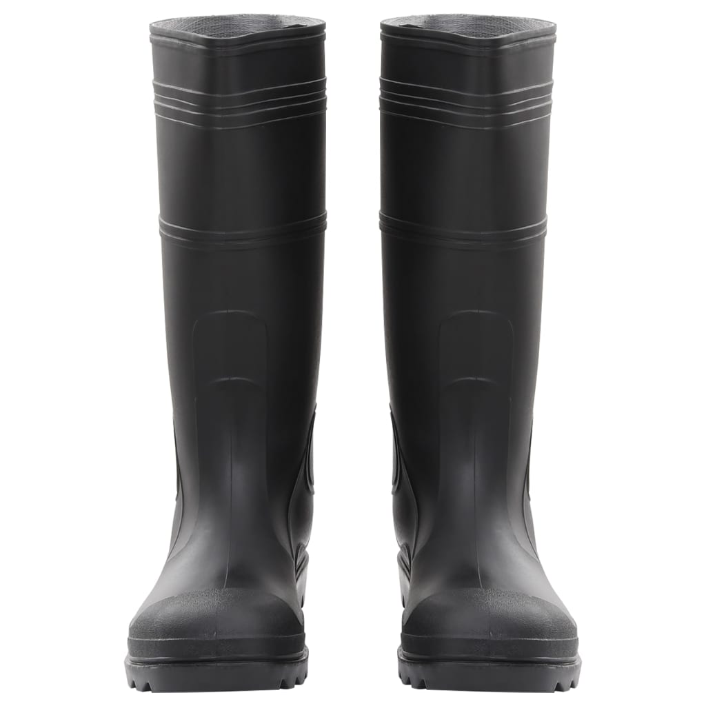 vidaXL Cizme de ploaie, negru, PVC, mărime 46 vidaXL Cizme de ploaie, negru, PVC, mărime 46