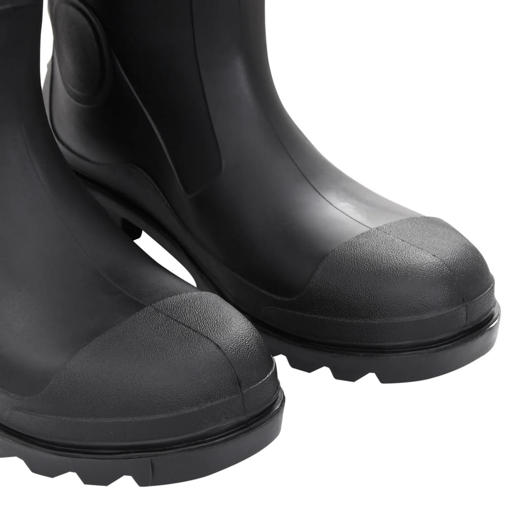 vidaXL Cizme de ploaie, negru, PVC, mărime 46 vidaXL Cizme de ploaie, negru, PVC, mărime 46