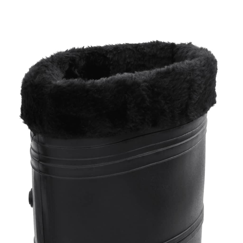 vidaXL Cizme de ploaie cu șosete detașabile, negru, mărime 41, PVC vidaXL Cizme de ploaie cu șosete detașabile, negru, mărime 41, PVC