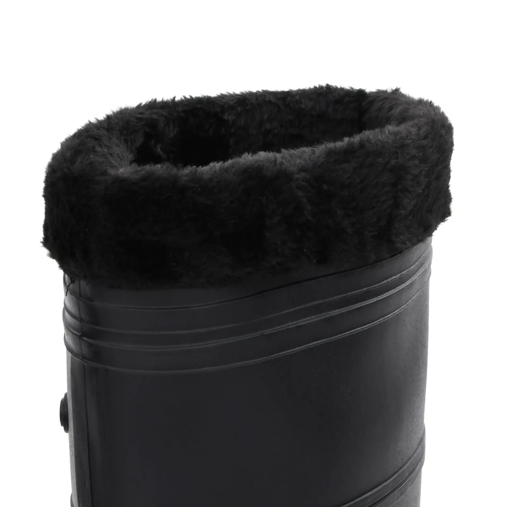 vidaXL Cizme de ploaie cu șosete detașabile, negru, mărime 42, PVC vidaXL Cizme de ploaie cu șosete detașabile, negru, mărime 42, PVC