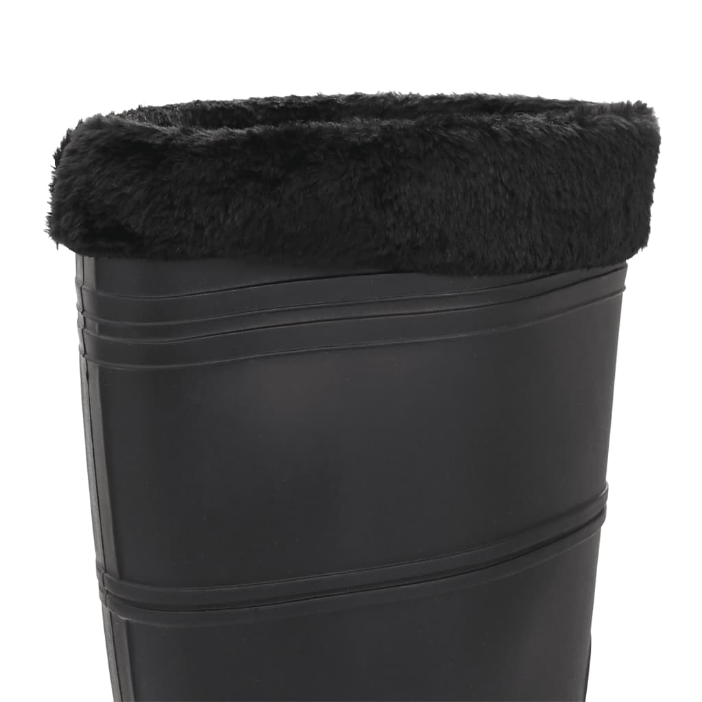 vidaXL Cizme de ploaie cu șosete detașabile, negru, mărime 45, PVC vidaXL Cizme de ploaie cu șosete detașabile, negru, mărime 45, PVC