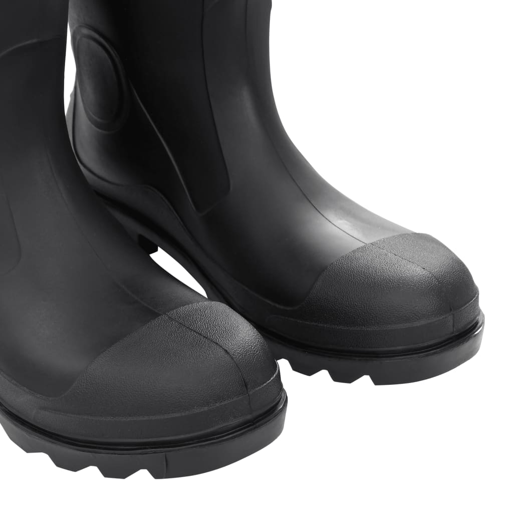 vidaXL Cizme de ploaie cu șosete detașabile, negru, mărime 45, PVC vidaXL Cizme de ploaie cu șosete detașabile, negru, mărime 45, PVC
