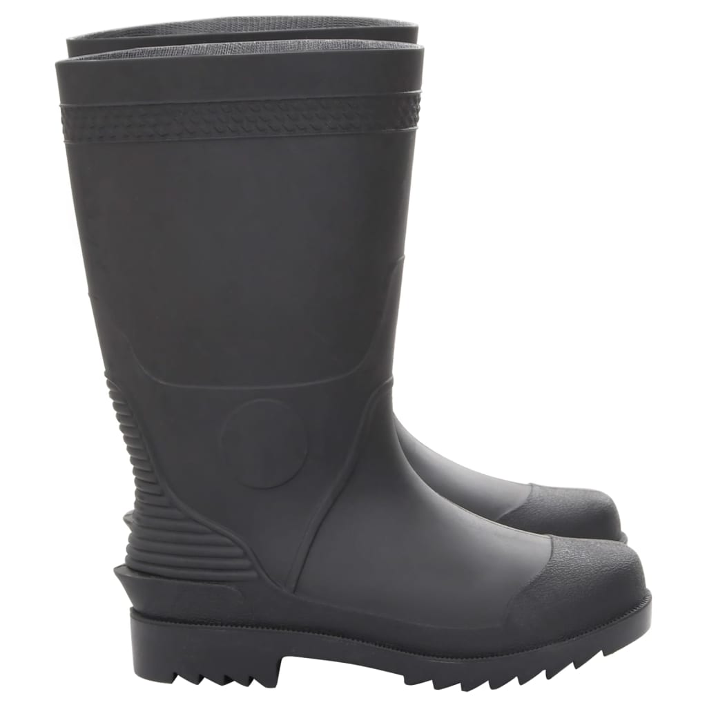 vidaXL Cizme de ploaie, mărime 38, negru, PVC vidaXL Cizme de ploaie, mărime 38, negru, PVC