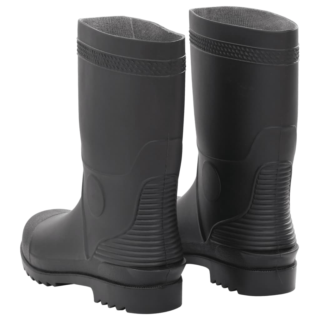 vidaXL Cizme de ploaie, negru, PVC, mărime 45 vidaXL Cizme de ploaie, negru, PVC, mărime 45