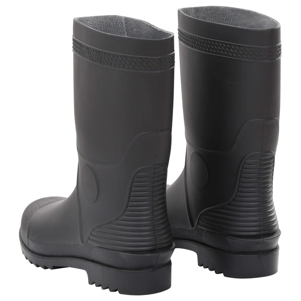 vidaXL Cizme de ploaie, negru, PVC, mărime 46 vidaXL Cizme de ploaie, negru, PVC, mărime 46