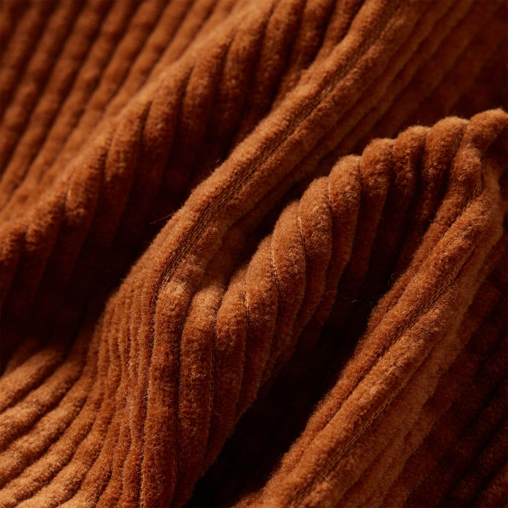 Fustă pentru copii cu buzunare, velur, coniac, 116