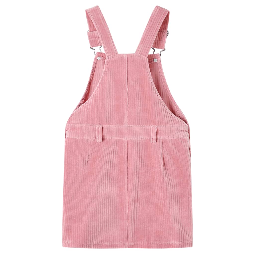 Rochie salopetă pentru copii, velur, roz deschis, 104 Rochie salopetă pentru copii, velur, roz deschis, 104