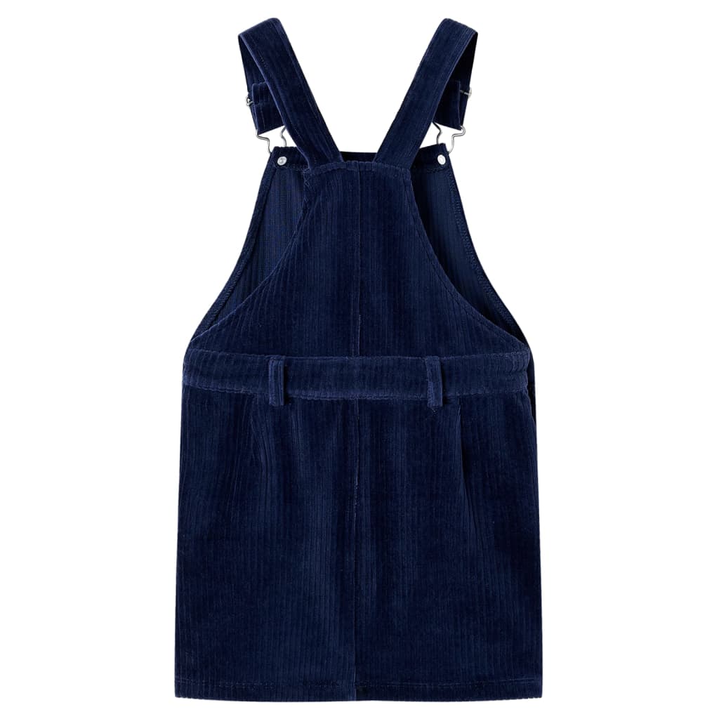Rochie salopetă pentru copii, velur, bleumarin, 116 Rochie salopetă pentru copii, velur, bleumarin, 116