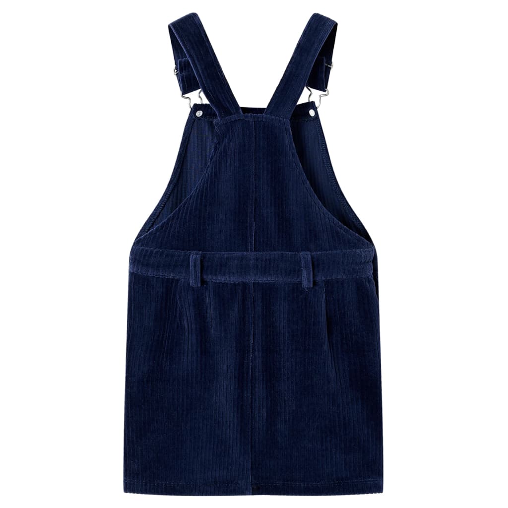 Rochie salopetă pentru copii, velur, bleumarin, 128 Rochie salopetă pentru copii, velur, bleumarin, 128